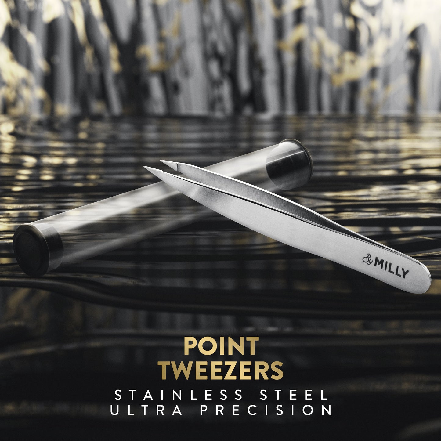 Point-Tip Tweezer - Matte Silver